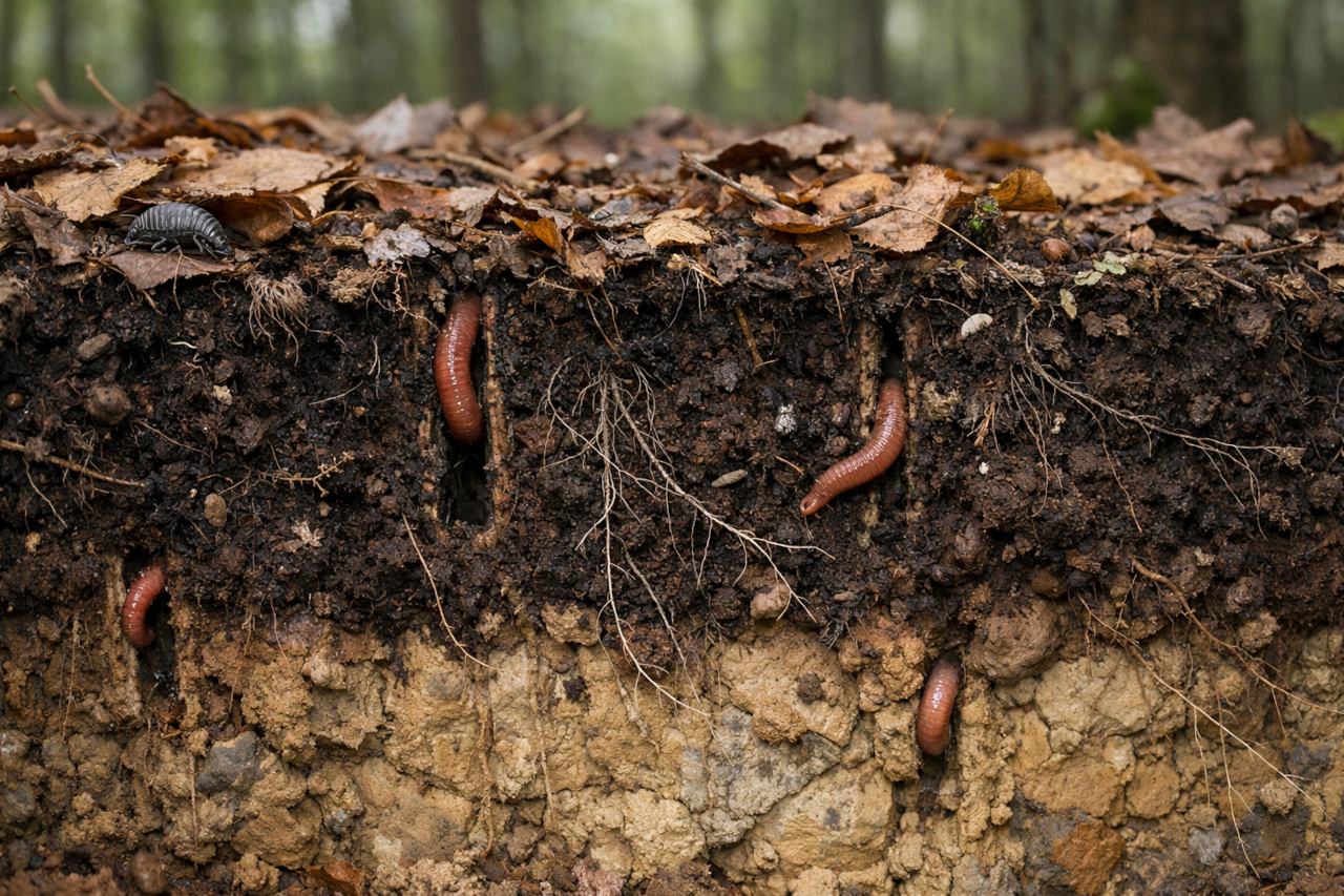 Les animaux du sol apportent la fertilité